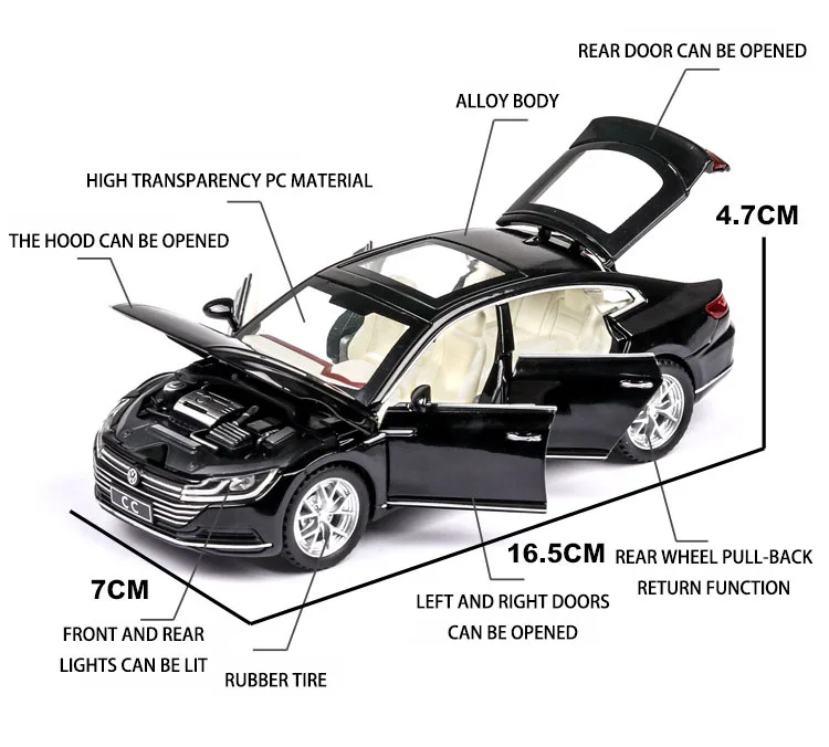 Литая под давлением модель автомобиля CC 1:32 из металлического сплава Высокая симуляция автомобилей огни для мальчиков Игрушки транспортные средства Подарки для детей