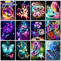 photocustom 40x50cm paint by numbers kits diy pictures by numbers butterfly animals number paiting adults crafts picture drawing