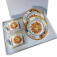 top grade bone china coffee cup creative european tea cup set and saucer home party afternoon tea teacup porcelain nice gift