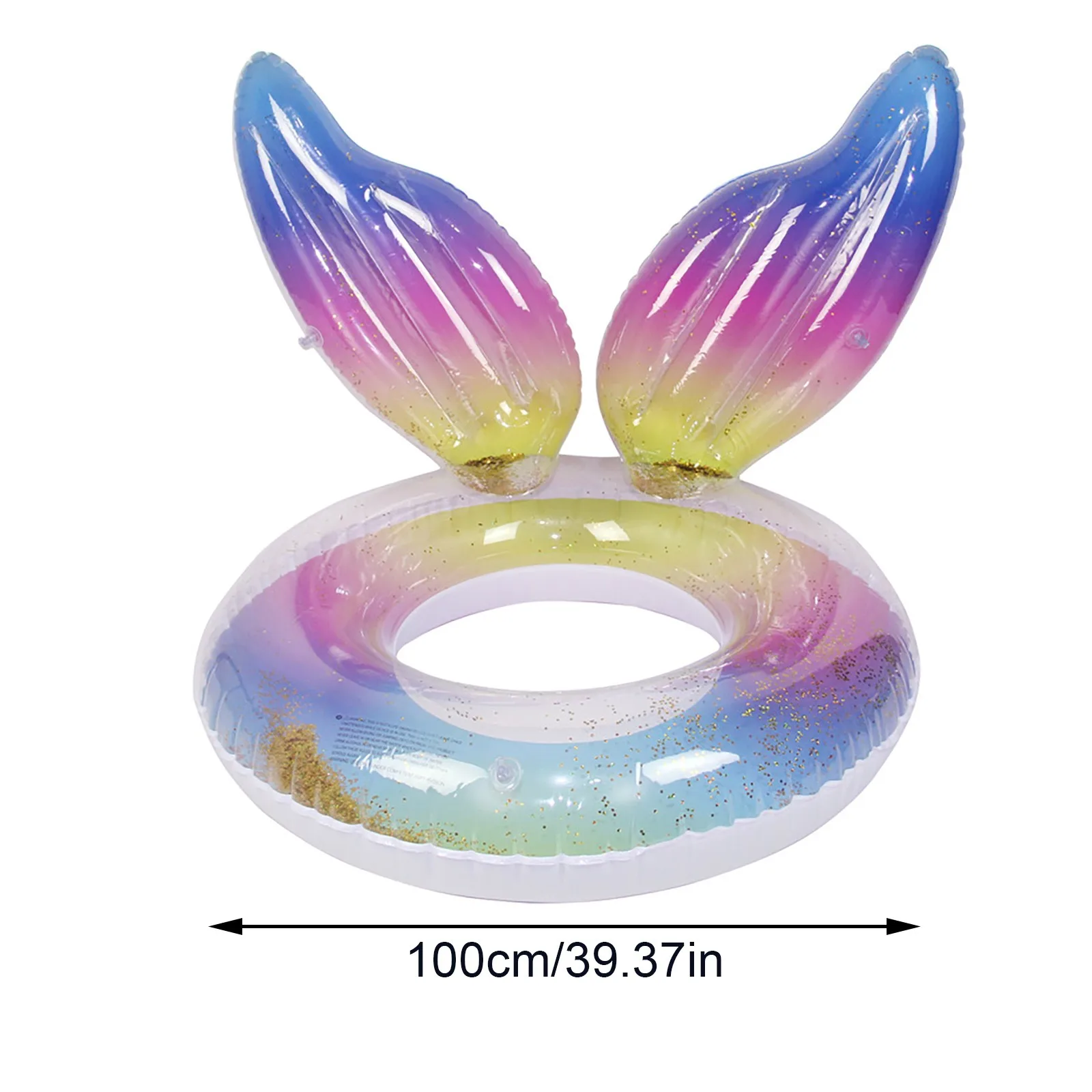 

Sequined Rainbow Wings Children Adult Inflatable Swimming Pool Floating Swimming Ring Accessories Party Decoration Outdoor Toys