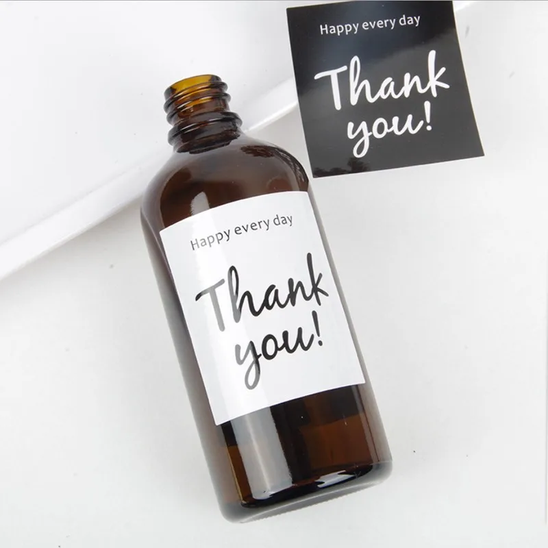 60 шт./лот черно белые самодельные подарочные клейкие стикеры ручной работы для