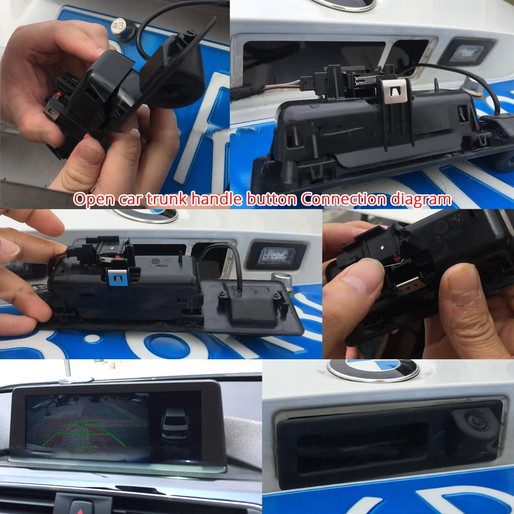 Автомобильная камера заднего вида ZJCGO HD CCD ручка для багажника ночного видения BMW