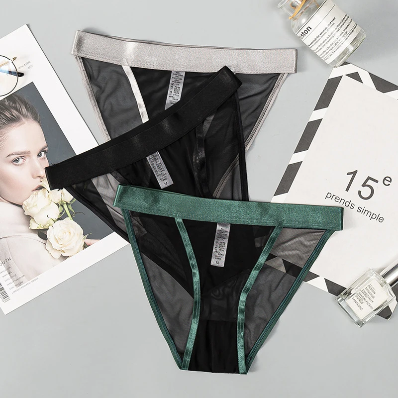 Женские кружевные трусики прозрачный сексуальное бикини нижнее белье M XL шорты