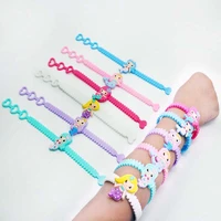 6pcs mermaid colorful silicone bracelets soft rings birthday party decorations kids mermaid party favors baby shower girls gifts