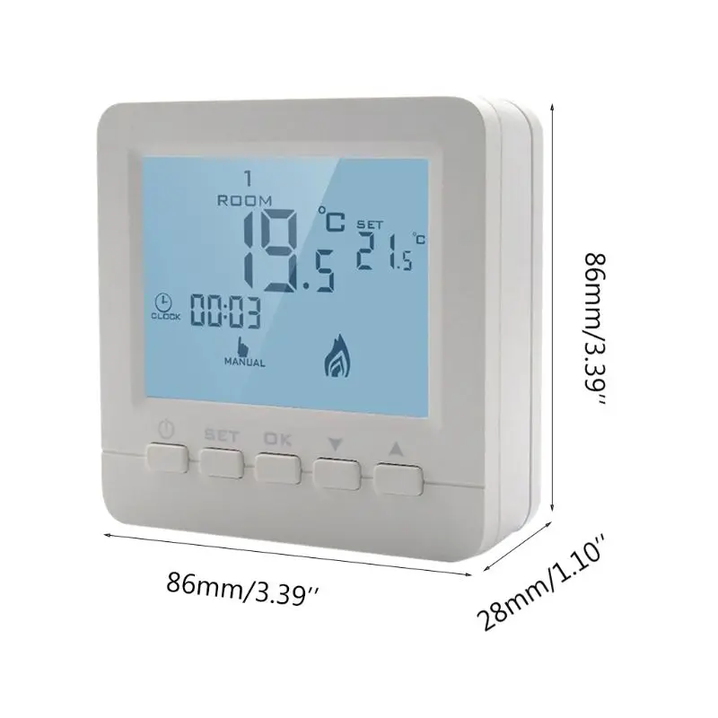 

Gas Boiler Heating Temperature Controller Programmable Thermostat Wall Mounted D0AC