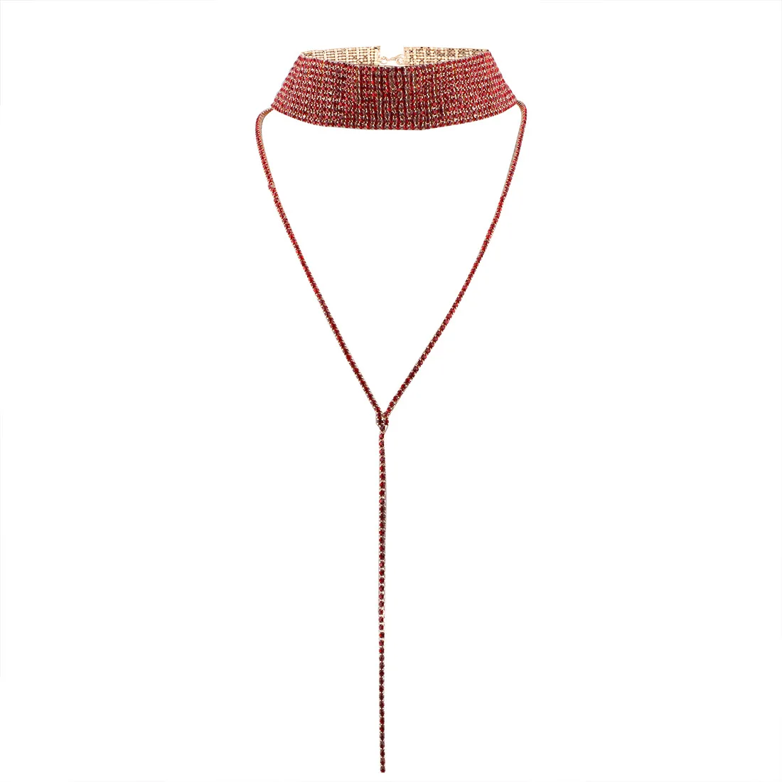 

Fashion Rhinestone Necklace Jewelry Popular Necklace Tide Female Full Crystal Necklace Ladies Y Necklace Jewelry Accessories