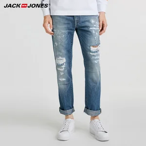Jack Jones Sping мужские свободные Прямые рваные ковбойские джинсы брюки  218332584