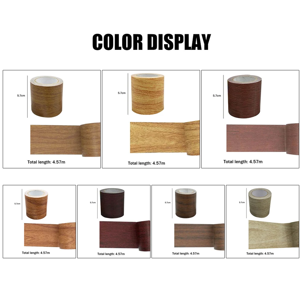 

Woodgrain Repair Tape Patch Wood Textured Furniture Adhesive Tape Strong Stickiness Waterproof HK3