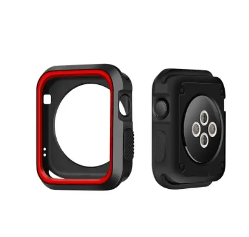 38 42 Sport Silicone Cover Frame Soft Rubber Protector Protective Case For Apple Watch series 3 2 1 iwatch 6 5 4 40mm 44mm | Наручные