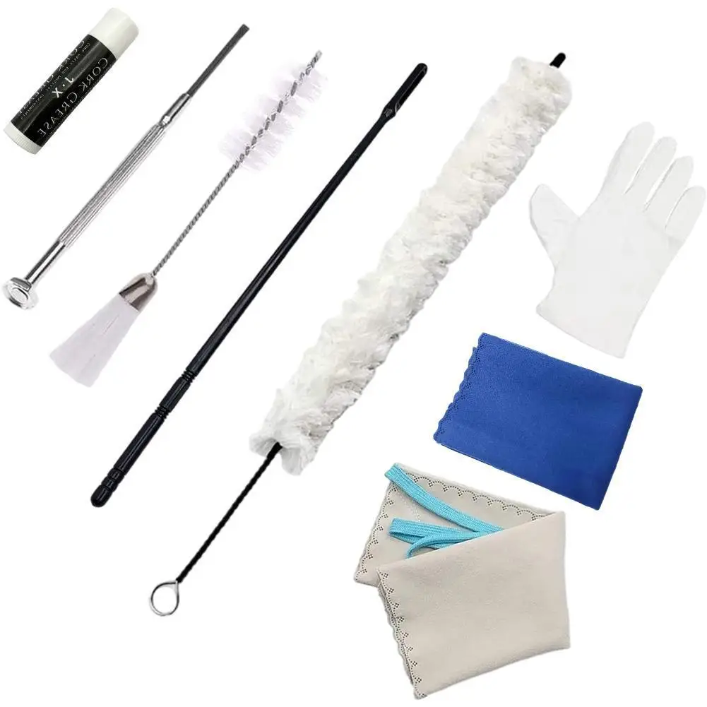 

8PCS Instrument Maintenance Cleaning Care Kit Set For Saxophone Clarinet Flute With Brush Cleaning Cloth Screwdriver