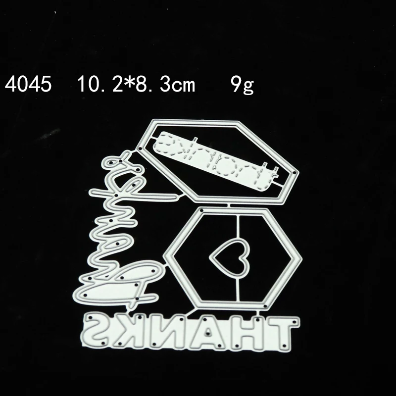 

JC THNAKS Hexagon Metal Cutting Dies Template Scrapbook Design Decorative Embossing Paper DIY Card Make Stencil Craft Mold Decor