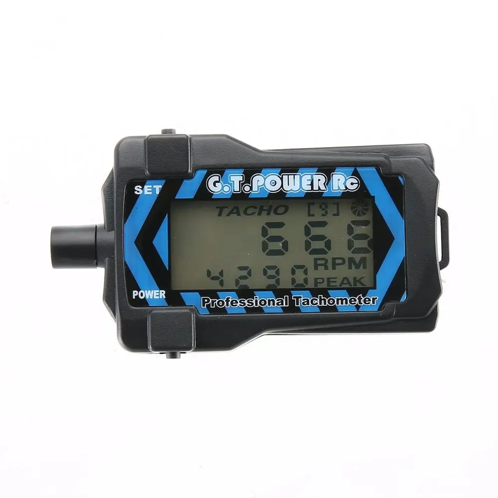 GT. POWER RC микро цифровой тахометр lcd для 2-9 лезвий автоматическое отключение с 220 мАч съемной литиевой кнопкой батареи