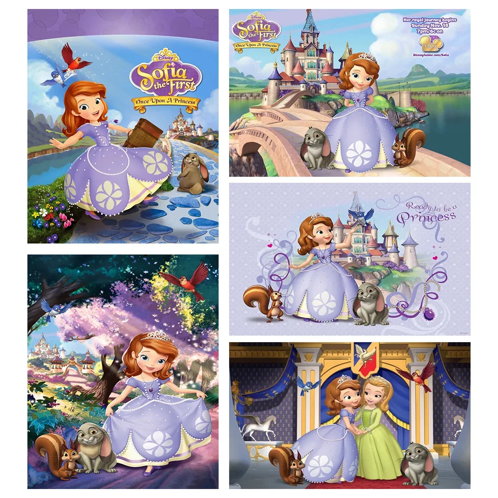 

Disney 5D Diamond Painting Cartoon Sofia Princess Round Diamond Cross Stitch Home Mosaic Embroidery Decorations/Memorial Gift
