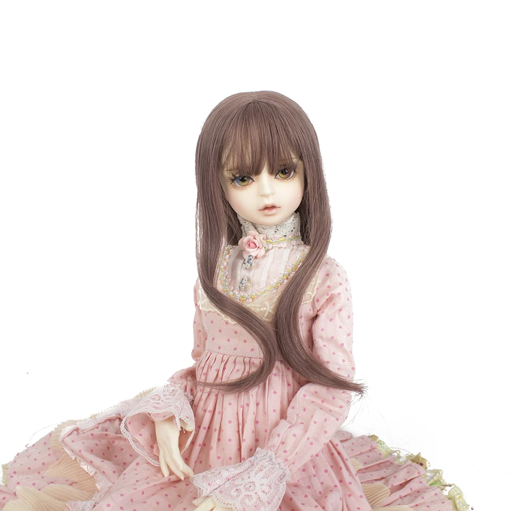 Высокотемпературное волокно 1/3 22 2 см 5 16 scale BJD парик темно красные волосы