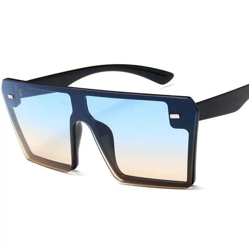 

New Vintage Trend Glasses Oversize Square Sunglasses Classic Gradient Retro Eyewear Windproof Motorcycle Sunglasses