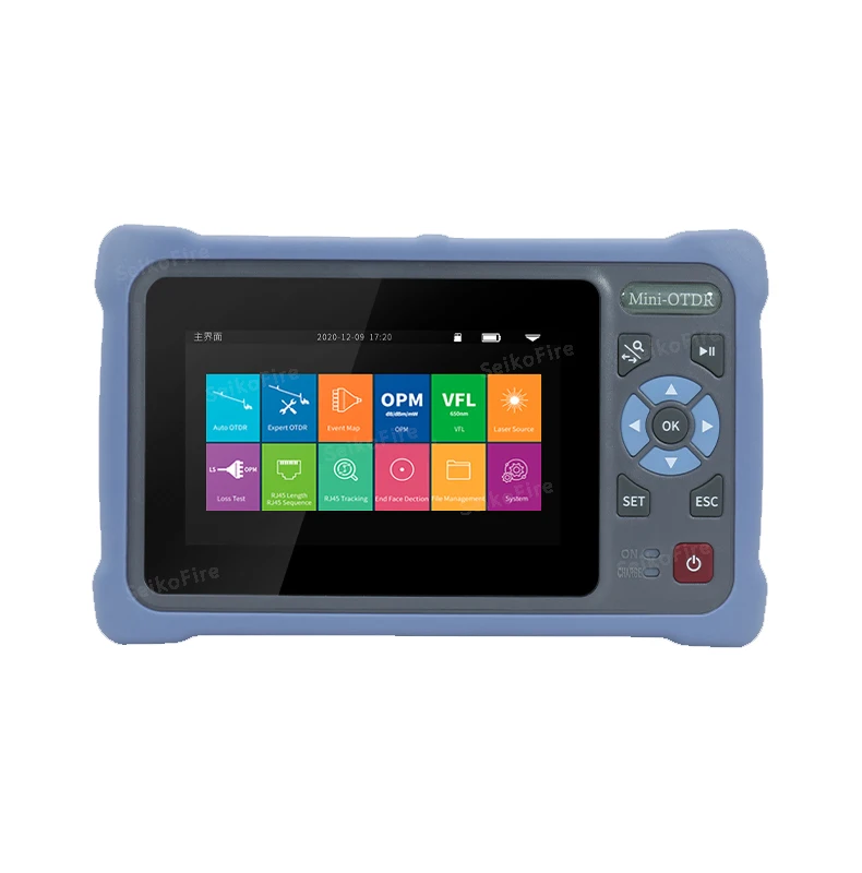 SeikoFire Mini OTDR 12 в 1 функции VFL OLS OPM карта событий RJ45 сенсорный экран