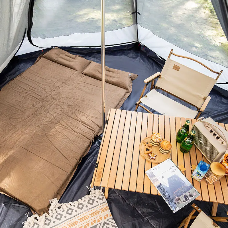 

Outdoor Foldable Tent Waterproof Yurt Aluminum Pole Thicken Beach Camping Tents Portable Hiking Traveling Backpacking Tent