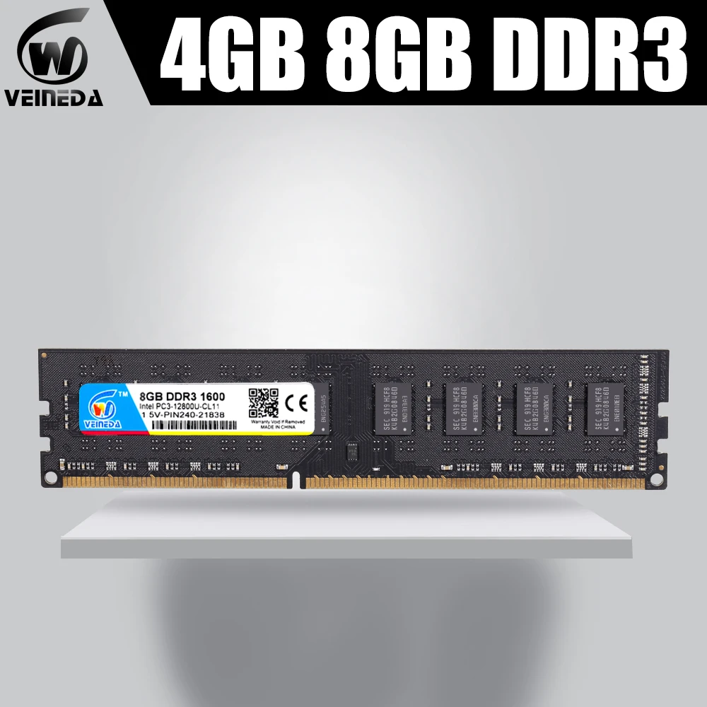 Оперативная память VEINEDA ddr3 1066 МГц 8 ГБ ОЗУ для dimm совместимая со всеми настольными