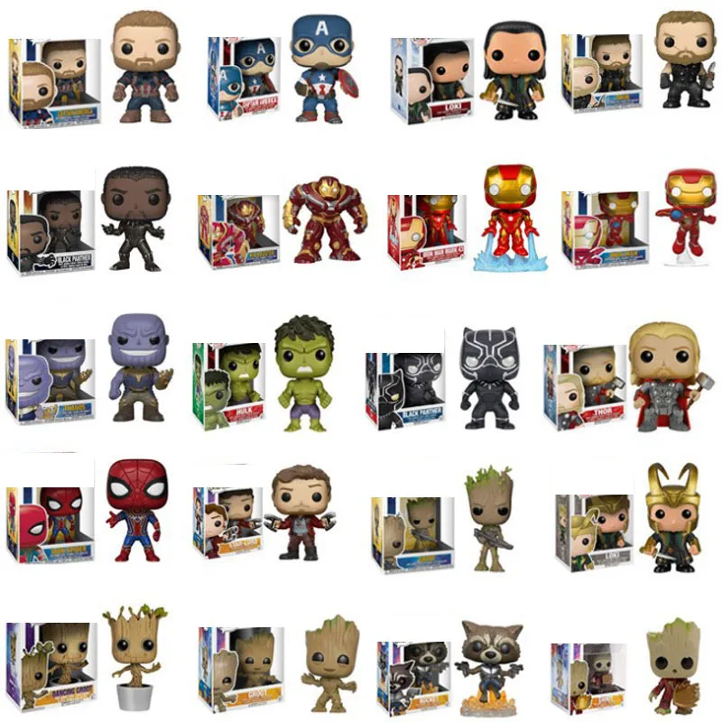 Экшн фигурки FUNKO из ПВХ с аниме Марвел Кронк Халк Тони Старк Железный человек
