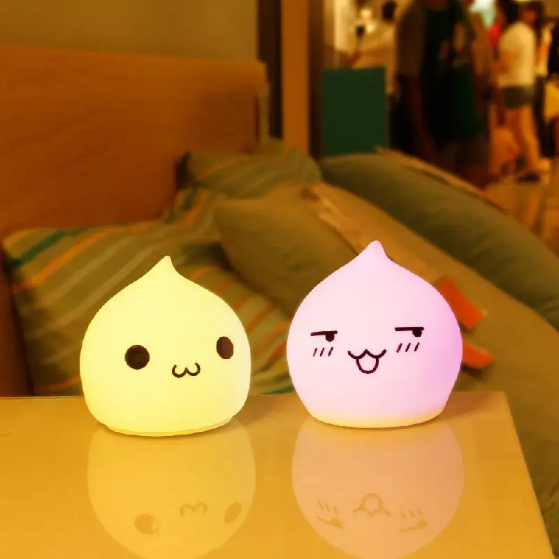 Цветная силиконовая лампа с каплями воды светодиодная для декомпрессии