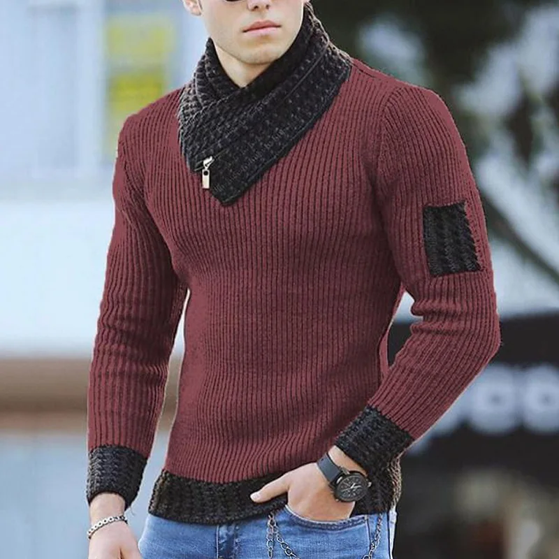 

Мужской свитер сезона осень-зима 2021, стандартные трикотажные пуловеры с длинным рукавом, джемпер, повседневный облегающий мужской свитер