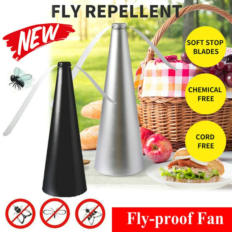 

Fly Repellent Fan Keep Flies And Bugs Away From Your Food Enjoy Outdoor Meal Mosquito Trap Mosquitoes Insect Killer Pest