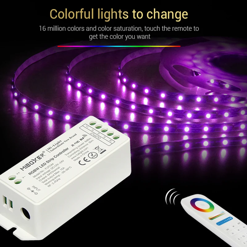 FUT044 DC12V 24V 15A Mi. Светильник 2 4G Беспроводной RGBW светодиодный контроллер Wi-Fi