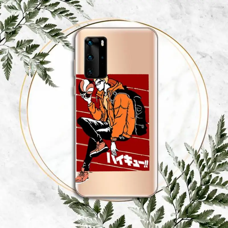 

Cartoon Oya Haikyuu Phone Case Transparent for Huawei P honor 8 10i 20 30 40 smart 2019