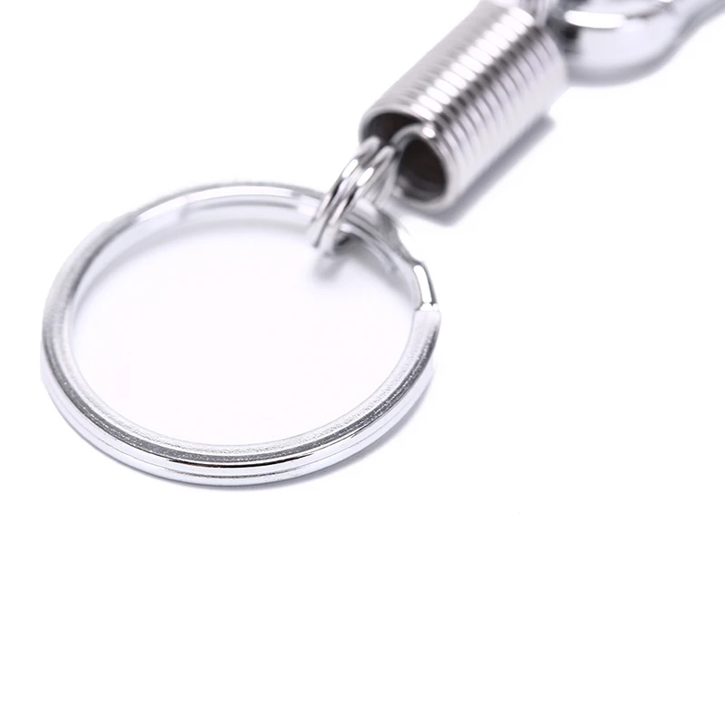 

5pcs/lot Stainless Steel Retractable Buckle Hanging Carabiner Keychain Waist Belt Clip Outdoor Camping Hiking Anti-lost Keyring