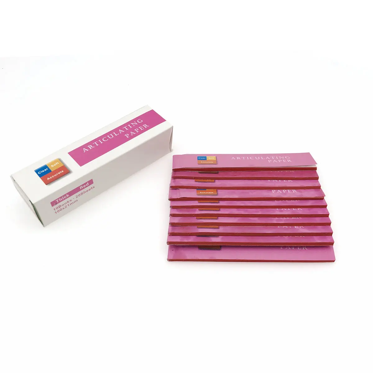 Стоматологическая Сочлененная бумага толстые красные полоски 20 листов/10