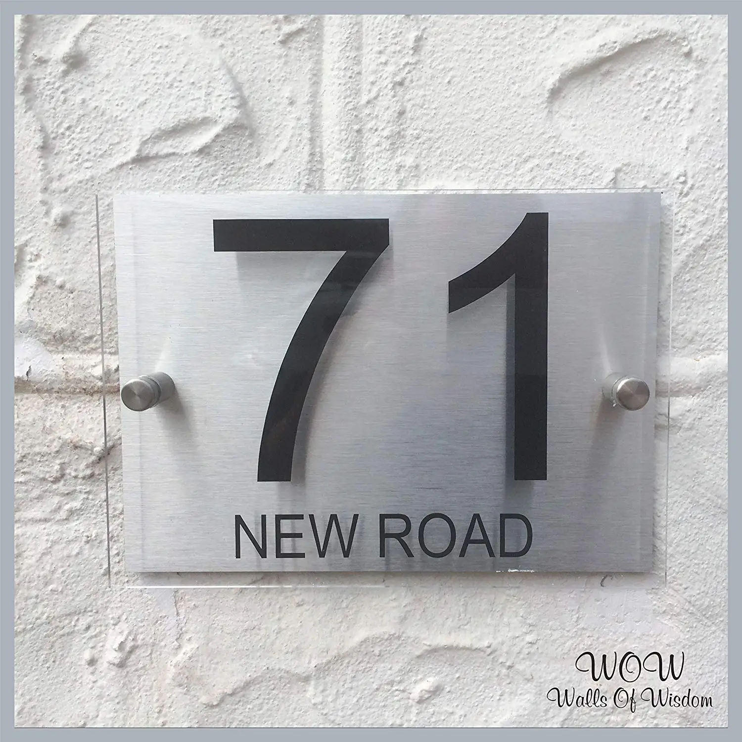 Современная табличка с цифрами для дома стеклянный эффект акриловая матовая