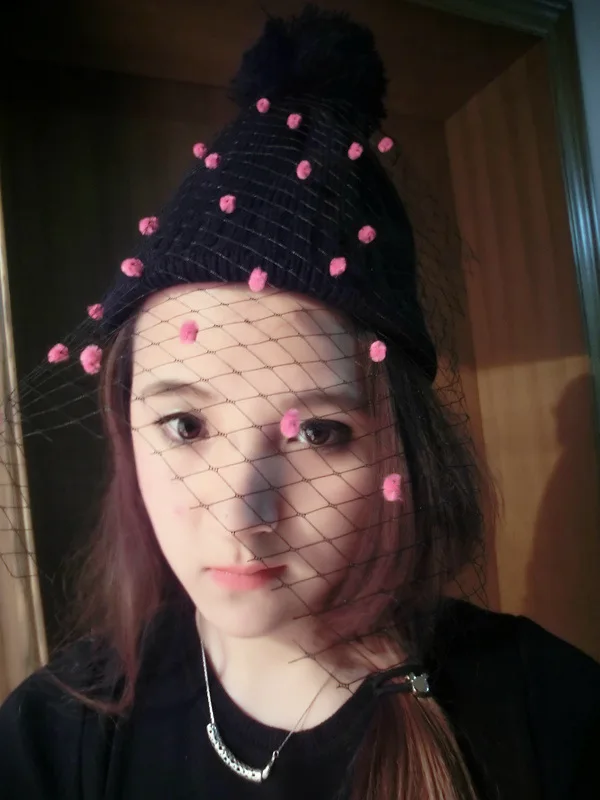 ZLD зимняя новая модная шапка chapeau femme женская вуаль вязаная шляпа теплая шерстяная уличная Ретро шляпа с вуалью Сексуальная сетчатая шляпа сомбреро