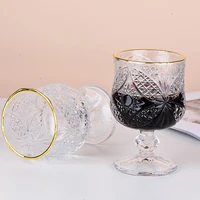 40ml185ml creative thick coffee cup transparent printing non slip insulation whiskey cup family party bar champagne glasses
