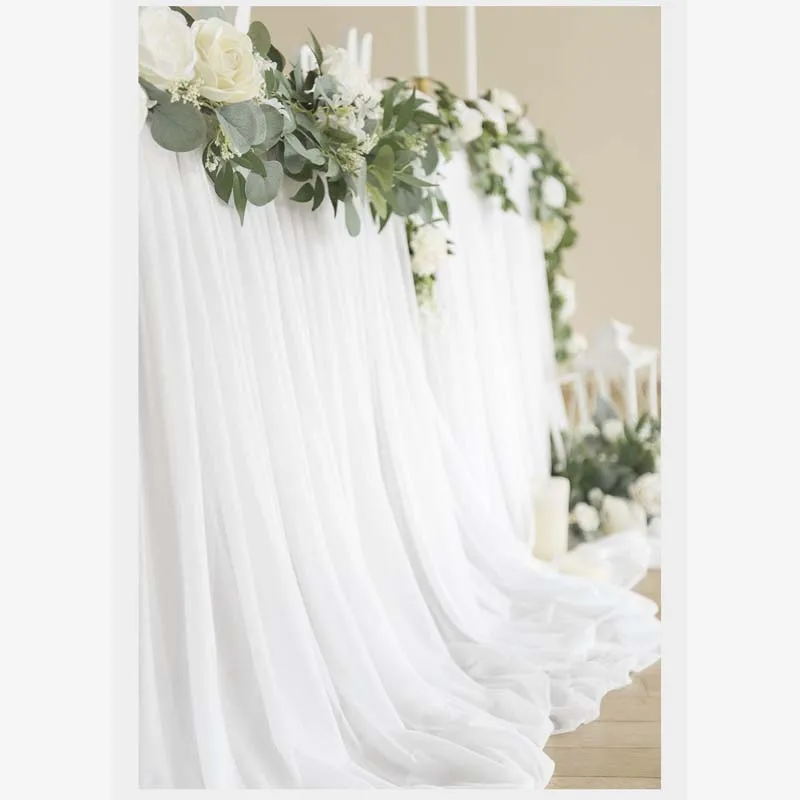 Бесплатная доставка свадебная шифоновая юбка длиной 3 метра|table skirt|wedding table skirtsilk