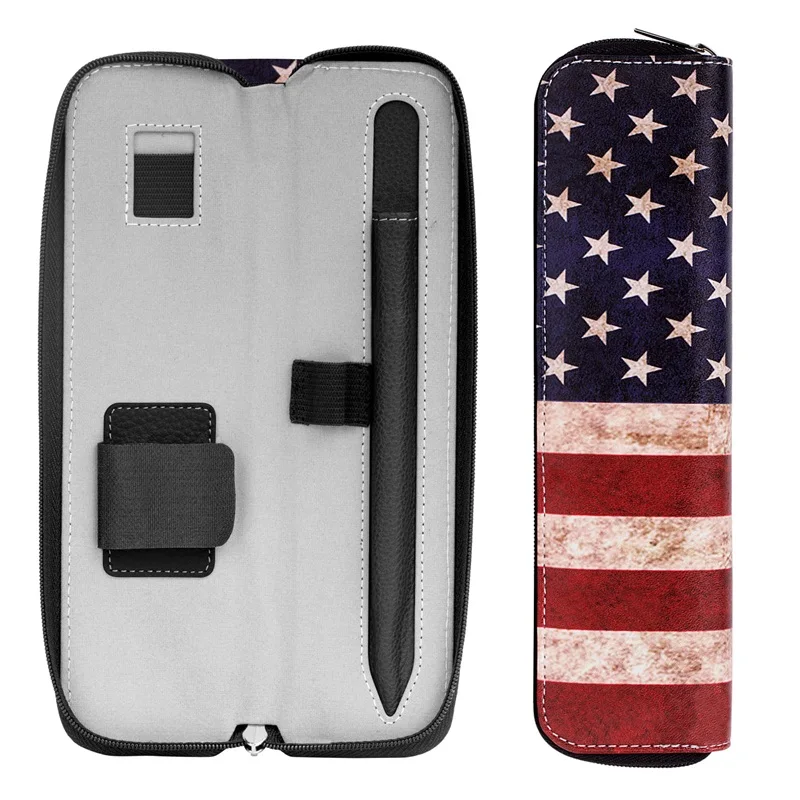 US Flag Чехол-держатель для карандашей Apple Pencil, премиум-чехол из искусственной кожи чехол для переноски Чехол для Apple iPad 9,7 Pro Pencil - Цвета: US Flag