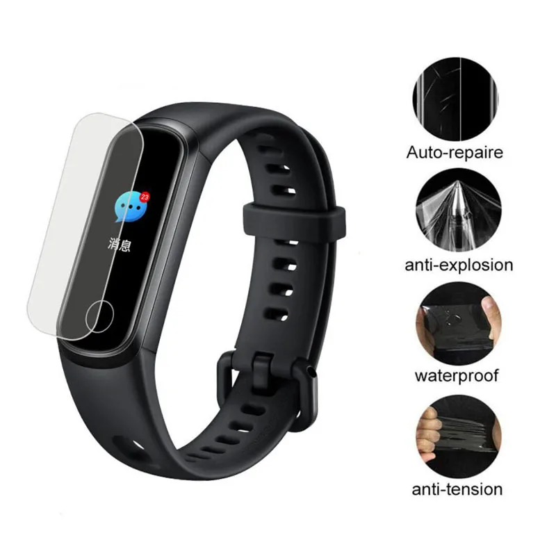 3 шт. прозрачный мягкий силиконовый чехол из ТПУ Smartband Защитная пленка для Huawei Honor