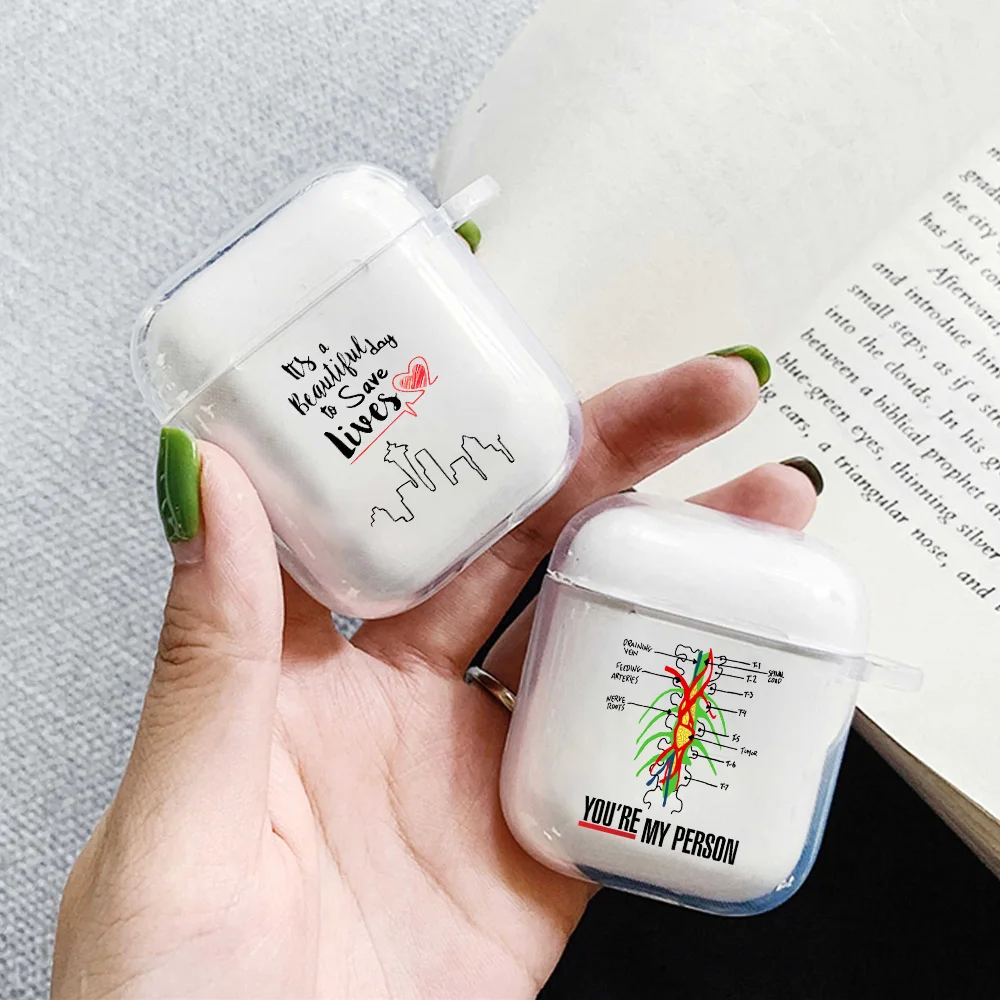 

Hot Greys Anatomy You Are My Person Airpod Case For Apple Airpods Pro 1 2 Wireless Earphone Airpod Cases Soft Transparent Cover