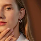 Женские серьги-подвески в Корейском стиле, с искусственным жемчугом и цирконом