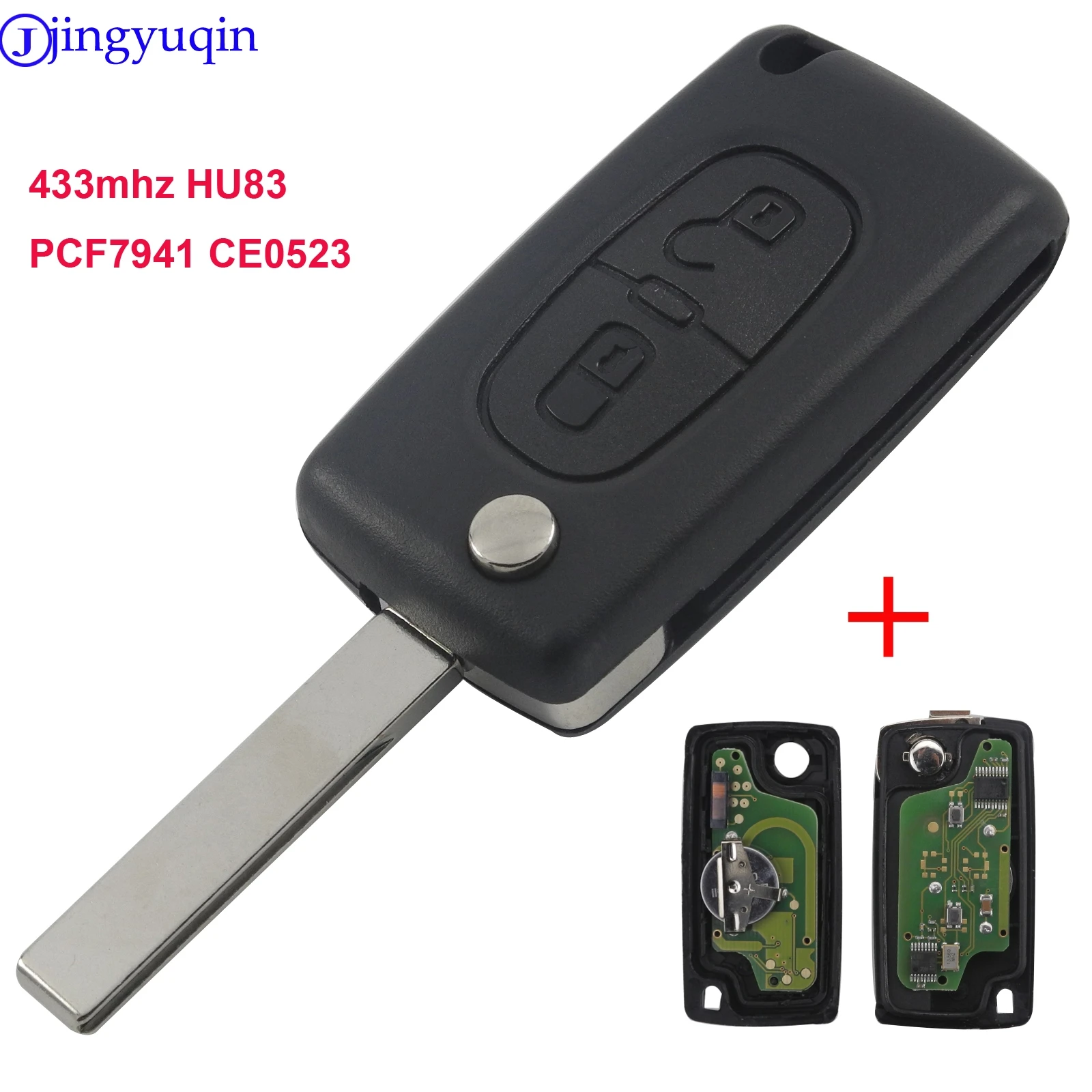 Новый 2-кнопочный ключ для автомобиля Peugeot 207 307 308 407 для Citroen с ASK 433 МГц PCF7941 Uncut HU83 Blade ID46 чип Новый 2-кнопочный ключ для автомобиля Peugeot 207 307 308 407 для Citroen с ASK 433 МГц PCF7941 Uncut HU83 Blade ID46 чип
