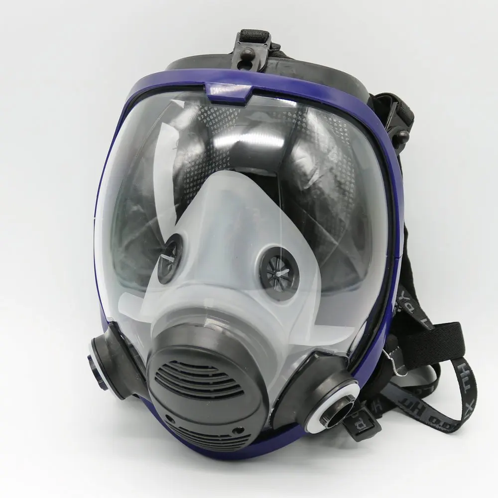 Máscara de Gás Protetora com Capuz 6800 com Filtros de Carbono Pintura Respirador Cartucho Grande Vista Completa Tela Gás Orgânicos Químicos 2 Segurança e Proteção