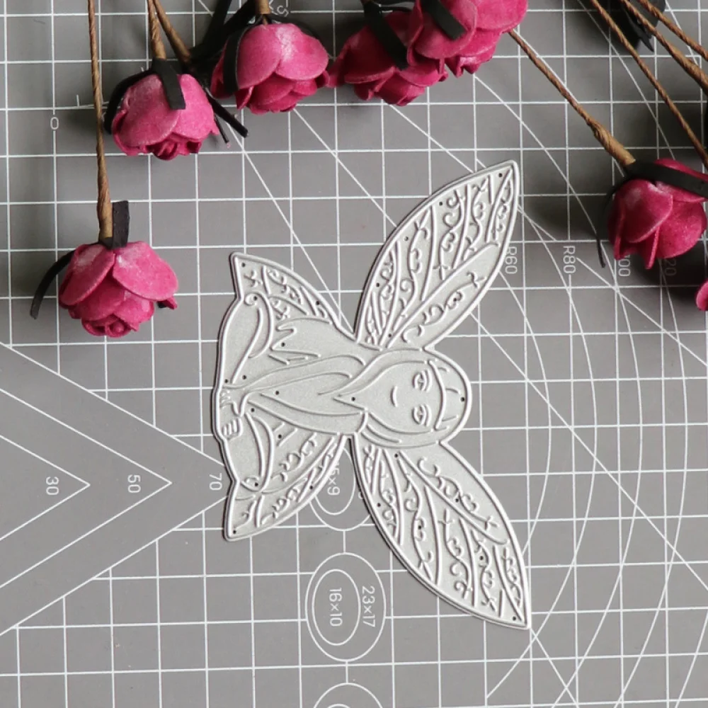 

Flower Fairy Leaf Wings Metal Cutting Dies Scrapbooking Steel Craft Die Cuts Paper Art Emboss Card Making Stencil