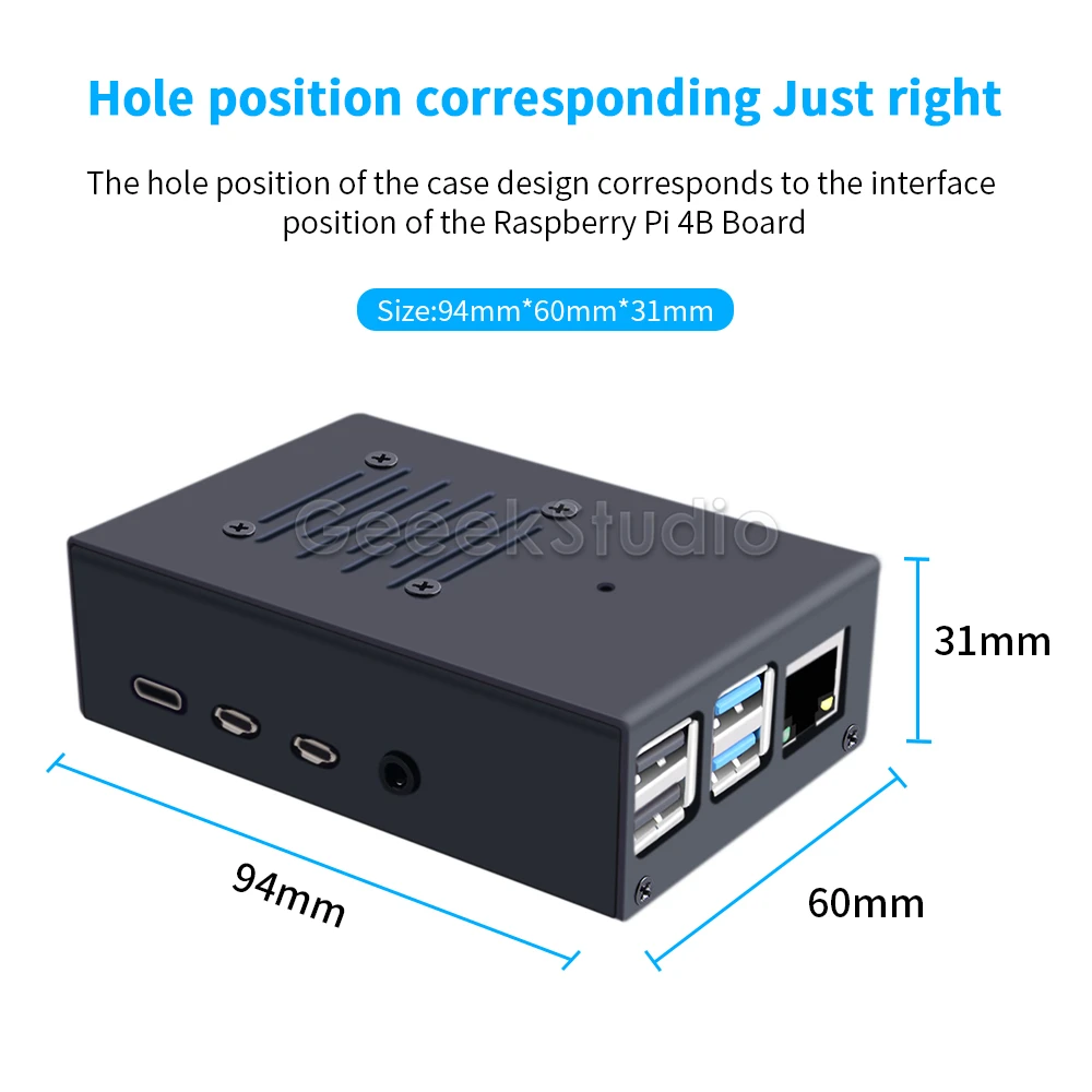 Raspberry Pi сплав железа черный металлический чехол в виде ракушки с 4010 супер