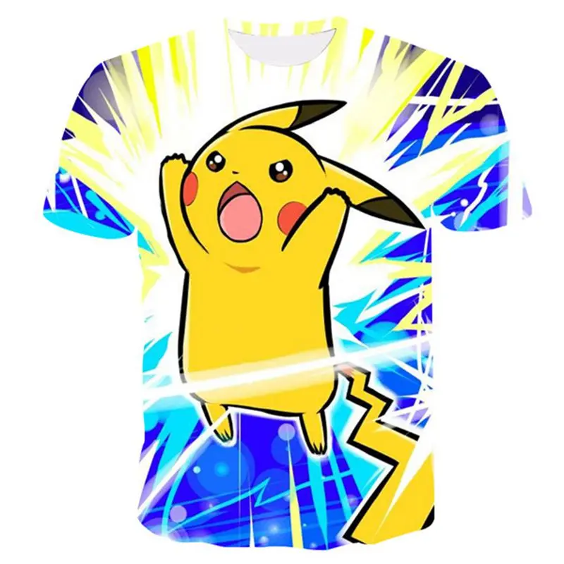 Повседневные 3D футболки с покемоном Харадзюку для мужчин одежда 2019 короткий
