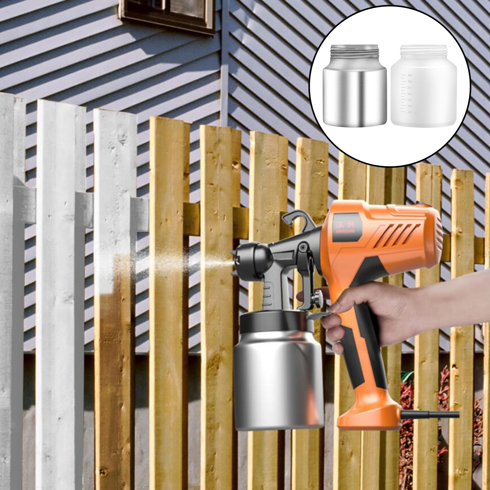 

800ml Electric Spray Gun Container 800ml for Furniture, Cars, Fences, Interior Walls Doors, Garden Tables and Chairs