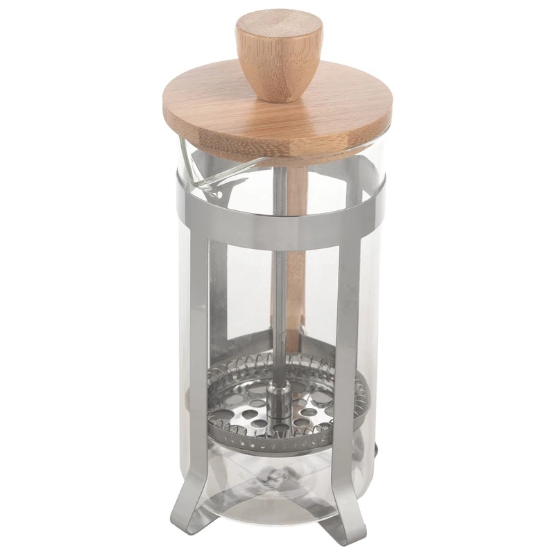 

French Press Eco-Friendly Bamboo Cover Coffee Plunger Tea Maker Percolator Filter Press Coffee Kettle Pot Glass Teapot