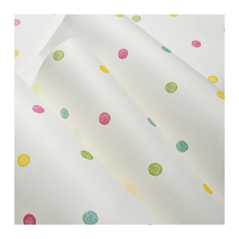 

Children's Room Wallpaper Girl's Bedroom Princess Room Cartoon Warm Girl's Non-Woven Pink Polka Dot Children's Wallpaper