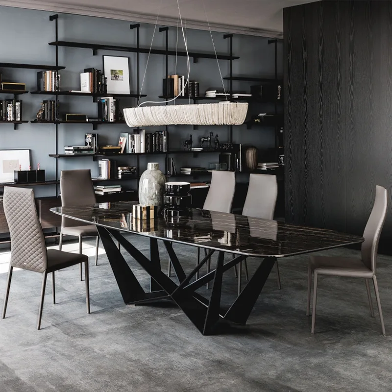 Скандинавский мраморный обеденный стол минималистичный светсветильник ый