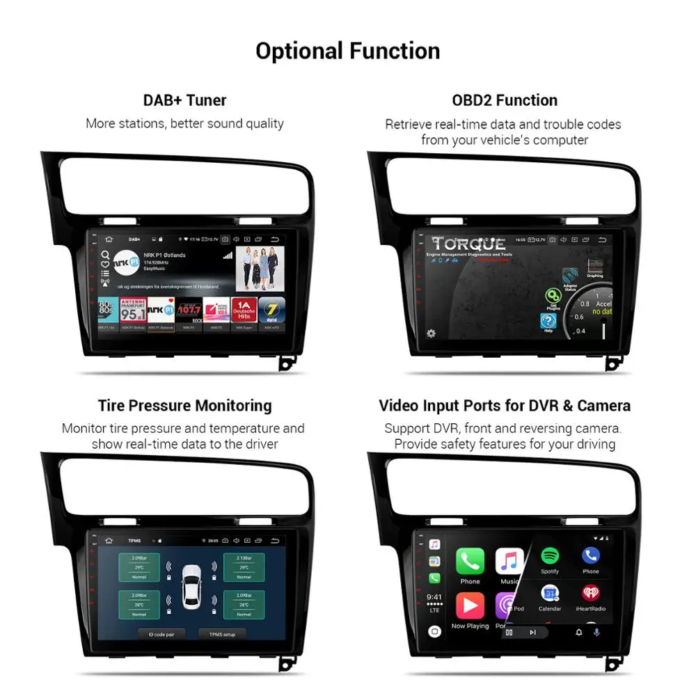 XTRONS 10 1 &quotAndroid 0 Qualcomm Bluetooth 5 автомобильное радио GPS OBD плеер для VW Volkswagen Golf 7 левый