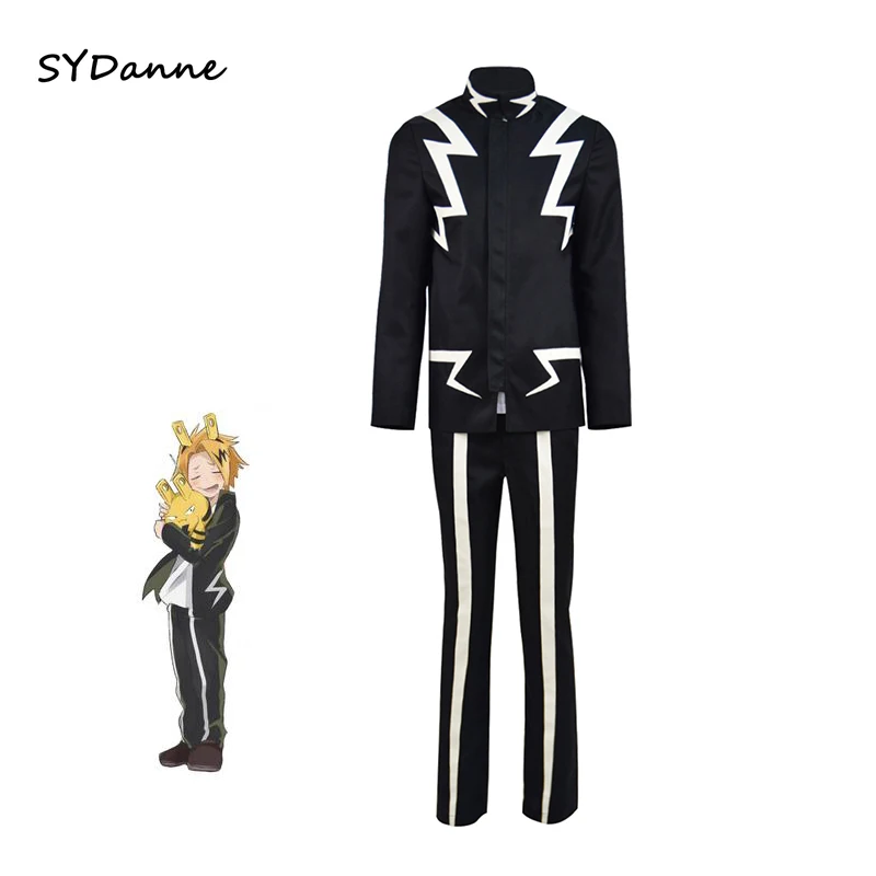 

Anime Boku no Hero Academia My Hero Academia Kaminari Denki Cosplay Costume Stage 3 Piece Set T Shirt+Pants+Jacket