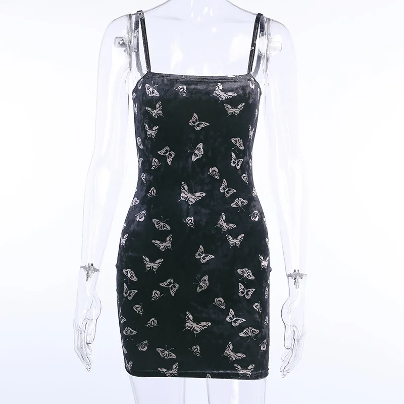 

Sexy Black Dress Strap Retro Hepburn Slim Waist Dress